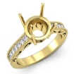 0.25Ct Round Diamond Vintage Engagement Ring 18k Yellow Gold Semi Mount - javda.com 