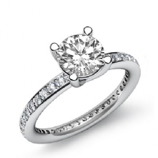 Eternity Classic Sidestone diamond Ring Platinum 950