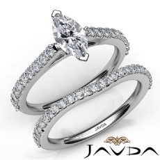 Prong Shank Bridal Set diamond Ring 14k Gold White