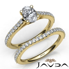 Sidestone Prong Set Bridal diamond  14k Gold Yellow