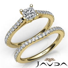 Matching Wedding Bridal Set diamond Ring 14k Gold Yellow
