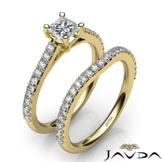 Matching Wedding Bridal Set diamond Ring 18k Gold Yellow