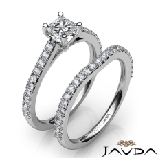 Matching Wedding Bridal Set diamond Ring 14k Gold White