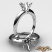 <Gram> Round Diamond 6 Prong Engagement Solitaire Ring Semi Mount 14k White Gold Setting - javda.com 