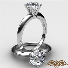 6 Prong Solitaire diamond Ring Platinum 950