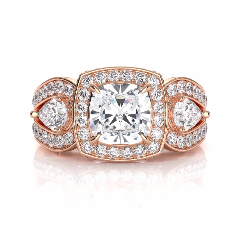  diamond Ring 14k Rose Gold