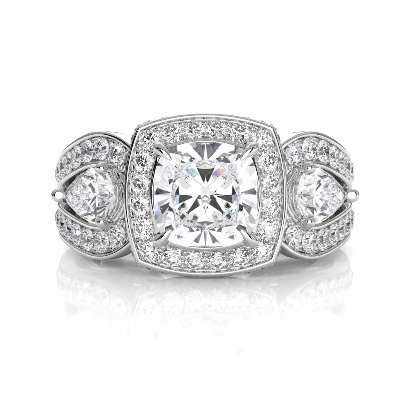  diamond Ring 14k Gold White