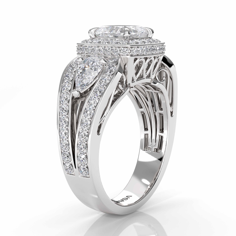  diamond Ring 14k Gold White