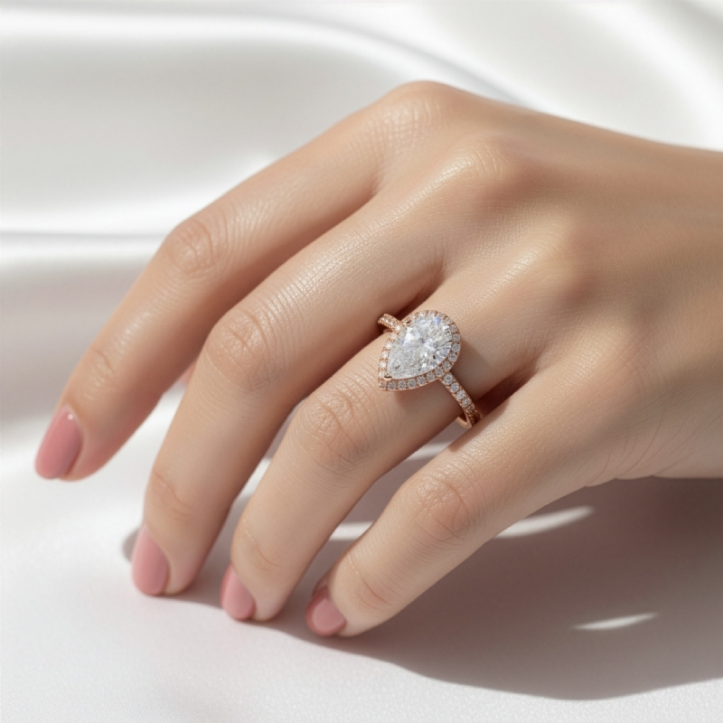  diamond Ring 14k Rose Gold