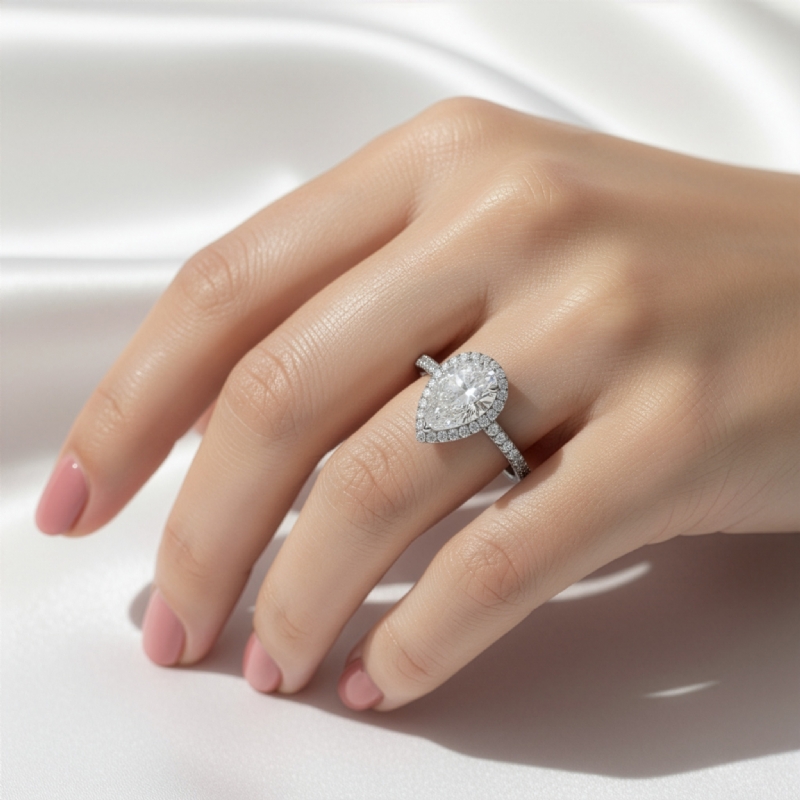  diamond Ring 14k Gold White