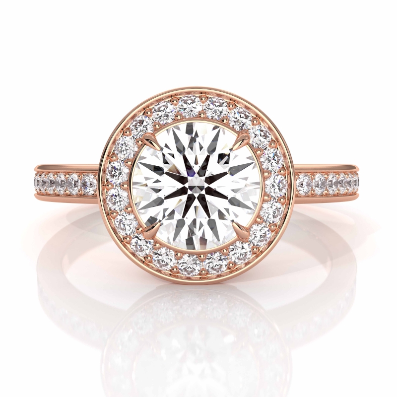  diamond Ring 14k Rose Gold