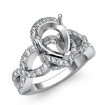0.8Ct Diamond Engagement Halo Ring Pear Semi Mount 14k White Gold - javda.com 