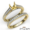 Cushion Cut Diamond Engagement Semi Mount Ring Bridal Set 14k Yellow Gold 1.25Ct - javda.com 