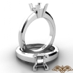 Solitaire Diamond Engagement Ring 18k White Gold Princess Semi Mount - javda.com 