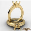 Solitaire Diamond Engagement Ring 14k Yellow Gold Princess Semi Mount - javda.com 