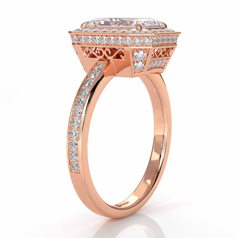  diamond Ring 14k Rose Gold