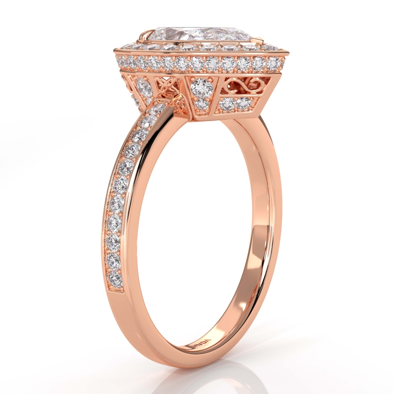  diamond Ring 18k Rose Gold