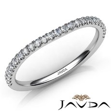 Round Diamond Women's Wedding Band Matching Set 14k White Gold 2mm Ring 0.30Ct