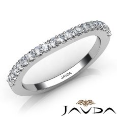 Prong Diamond Women's Wedding Band Matching Set 1.9mm Ring 14k White Gold 0.50Ct
