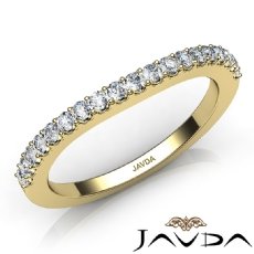 Prong Diamond Women's Wedding Band Matching Set 1.9mm Ring 14k Gold Yellow  (0.3Ct. tw.)