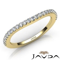 Women's Wedding Band Prong Diamond Matching Set 1.6mm Ring 14k Gold Yellow  (0.2Ct. tw.)
