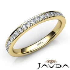 Pave Round Diamond Women's Wedding Band Matching Set Ring 14k Gold Yellow  (0.3Ct. tw.)