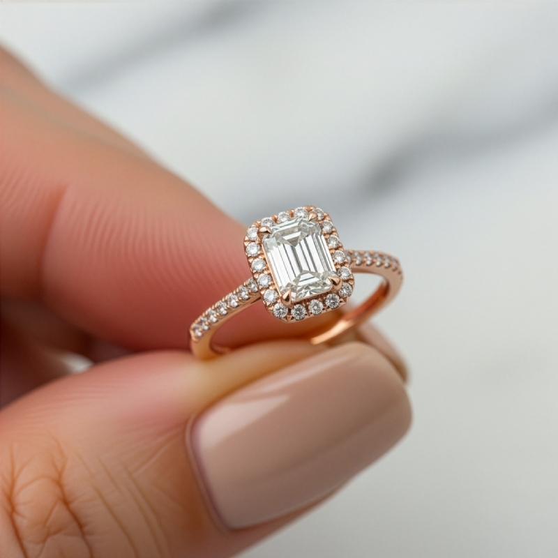  diamond Ring 14k Rose Gold