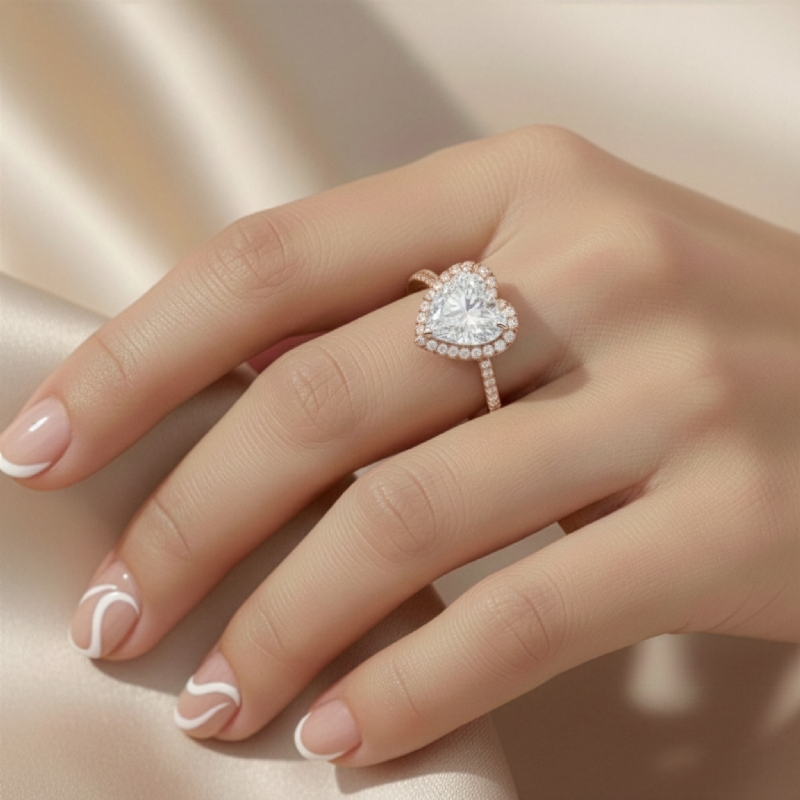  diamond Ring 14k Rose Gold