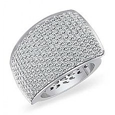 3 Ct Round Diamond Women's Right Hand Fashion Ring W Gold