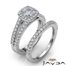 Bridge Accent Bridal Set diamond Ring Platinum 950
