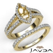 U Prong Diamond Engagement Semi Mount Ring Marquise Bridal Set 18k Yellow Gold 1.25Ct - javda.com 