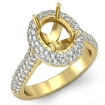 1.5Ct Diamond Engagement Ring Halo 18k Yellow Gold Oval Semi Mount - javda.com 