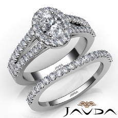 Hand Crafted Wedding Set diamond Ring 14k Gold White