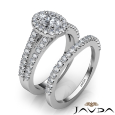 Hand Crafted Wedding Set diamond Ring 14k Gold White