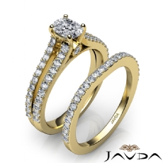 Split Shank Bridal Set diamond Ring 18k Gold Yellow