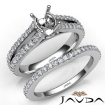 Prong Diamond Engagement Ring Oval Bridal Set 14k White Gold Semi Mount 1.1Ct - javda.com 