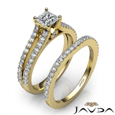 Prong Split Shank Bridal Set diamond  18k Gold Yellow