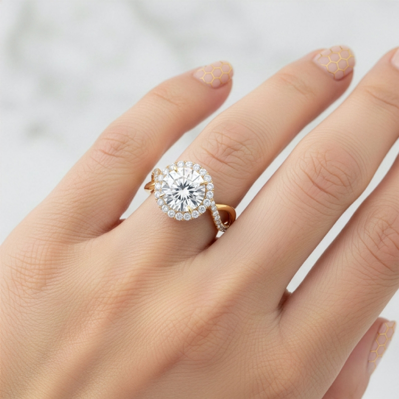  diamond Ring 14k Gold Yellow