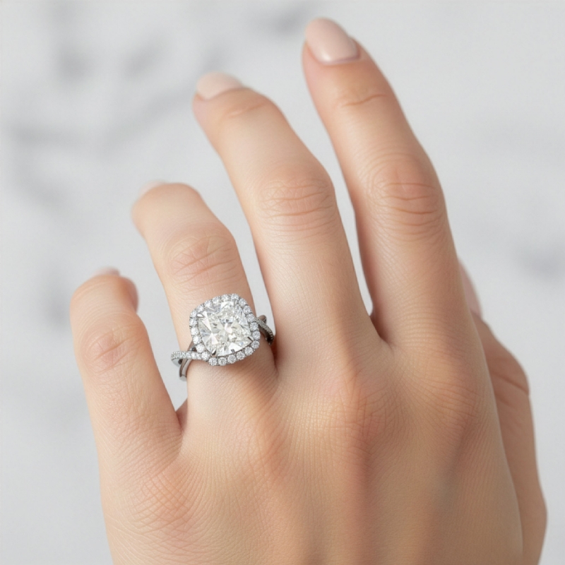  diamond Ring 14k Gold White