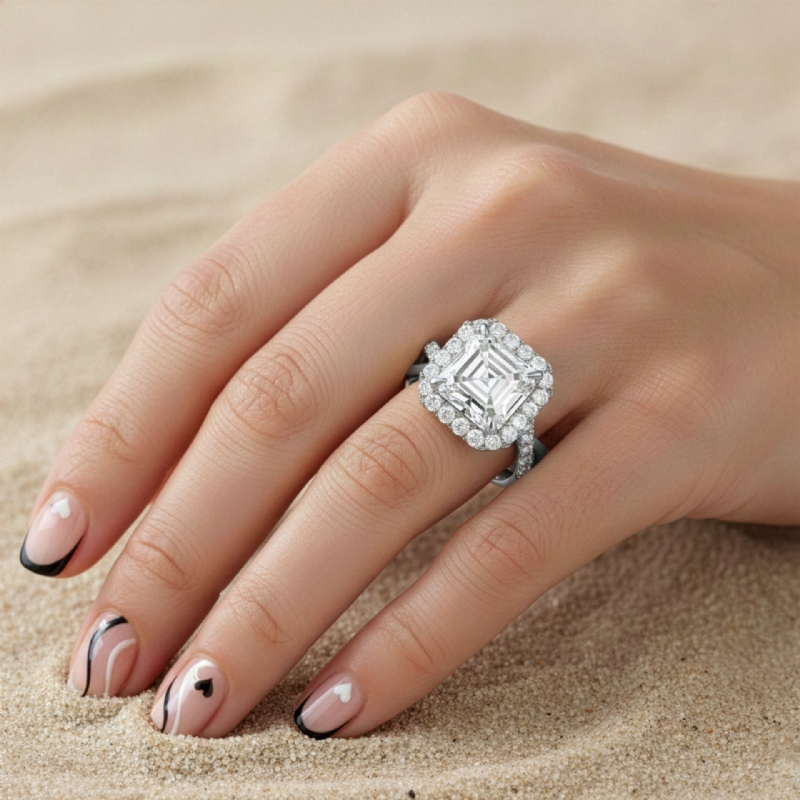  diamond Ring 14k Gold White