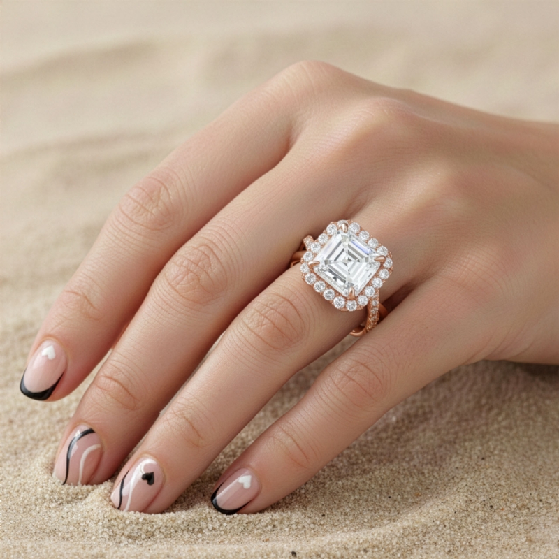  diamond Ring 14k Rose Gold