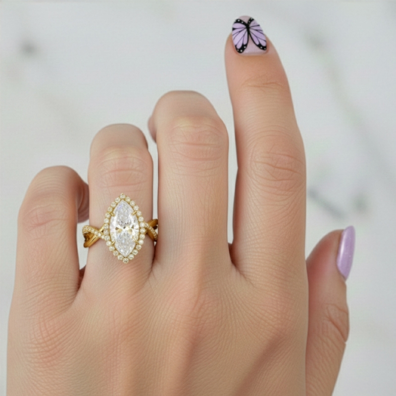  diamond Ring 14k Gold Yellow