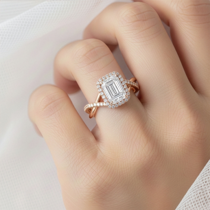  diamond Ring 14k Rose Gold