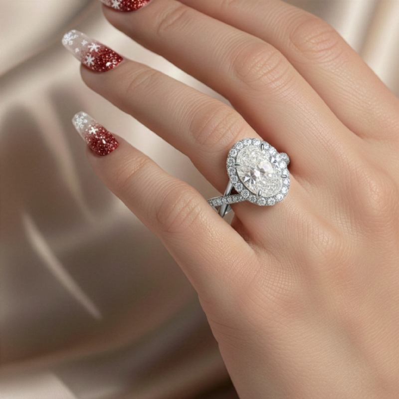  diamond Ring 14k Gold White