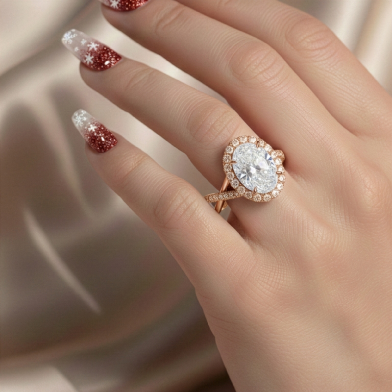  diamond Ring 14k Rose Gold