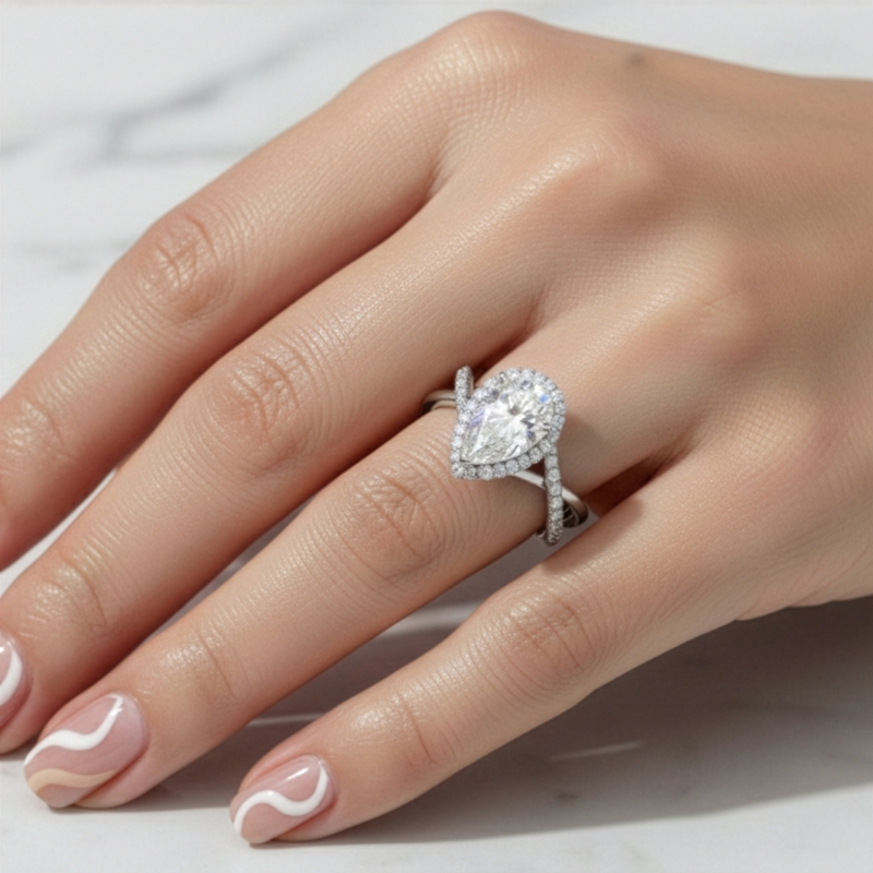  diamond Ring 14k Gold White