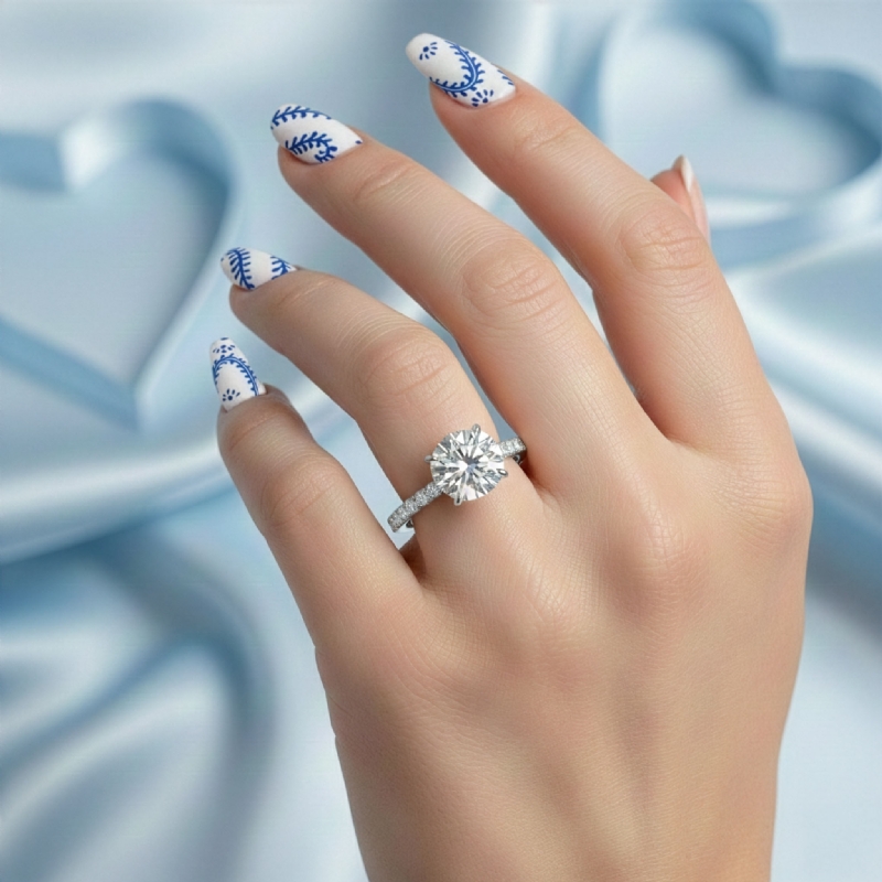  diamond Ring 14k Gold White