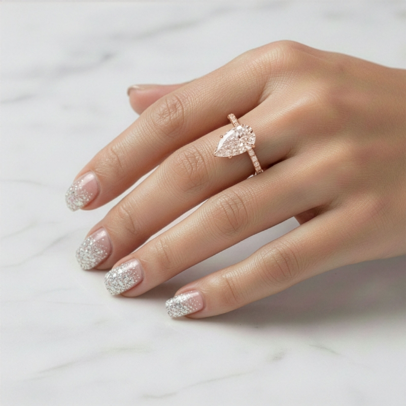  diamond Ring 14k Rose Gold