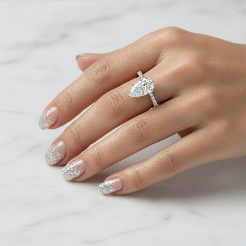  diamond Ring 14k Gold White