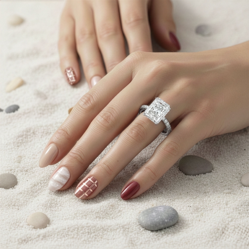  diamond Ring 14k Gold White